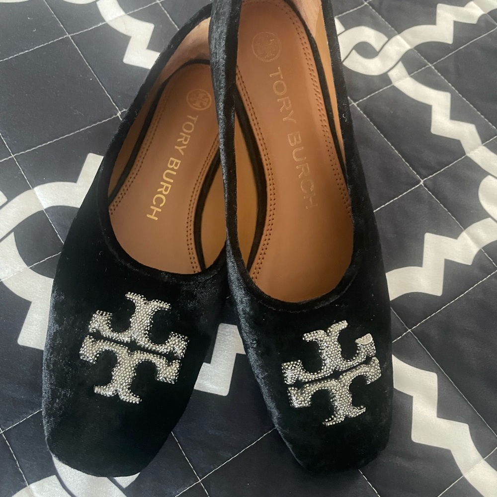 Tory Burch Black Ballet Flats
